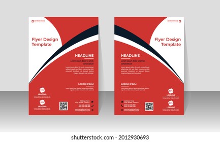 New Corporate Business Flyer Design, Travel Brochure Design, Real State A4 Template, Vector Illustration