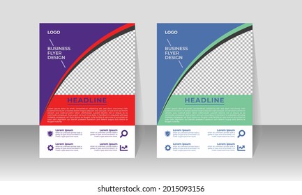 New Corporate Business Flyer Design, Travel Brochure Design, Real State A4 Template, Vector Illustration