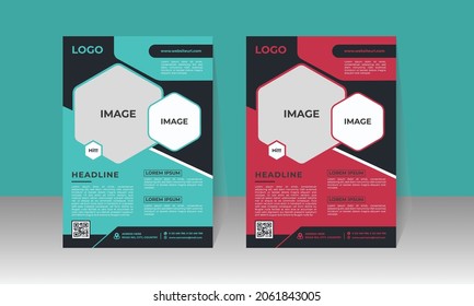 New Corporate Business Flyer Design, Travel Brochure Design, Real State A4 Template, Vector Illustration