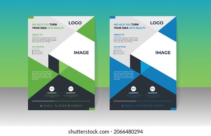 New Corporate Business Flyer Design, Travel Brochure Design, Real State A4 Template, Vector Illustration