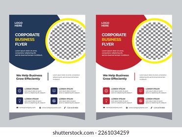 New corporate flyer design illustrator A4