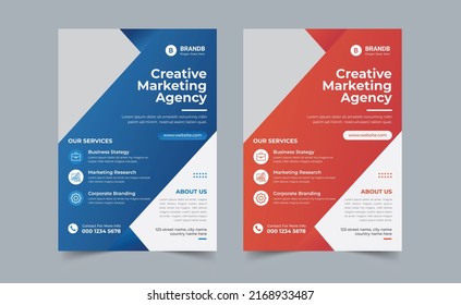 New corporate flyer design template