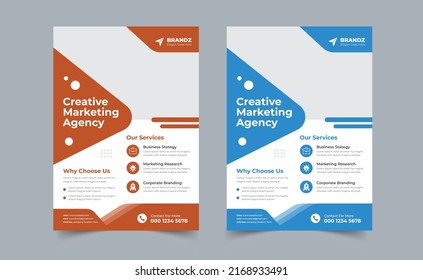 New corporate flyer design template