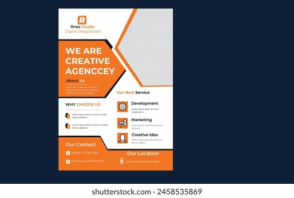 New corporate flyer design template 