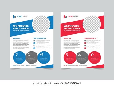 New Corporate Flyer Template | CMYK | US Letter | Print Ready | 0.125 Bleed
