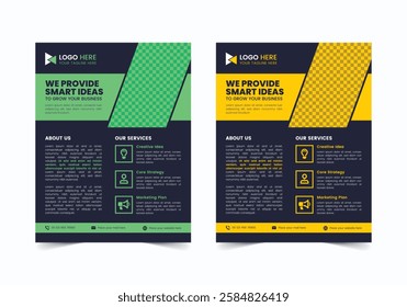 New Corporate Flyer Template | CMYK | US Letter | Print Ready | 0.125 Bleed
