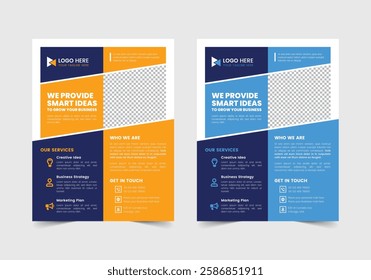 New Corporate Flyer Template | CMYK | US Letter | Print Ready | 0.125 Bleed
