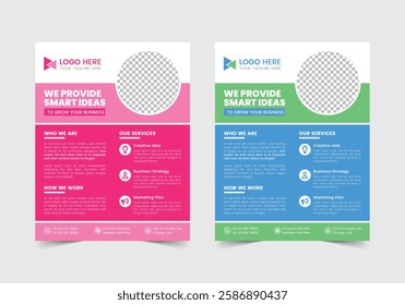 New Corporate Flyer Template | CMYK | US Letter | Print Ready | 0.125 Bleed
