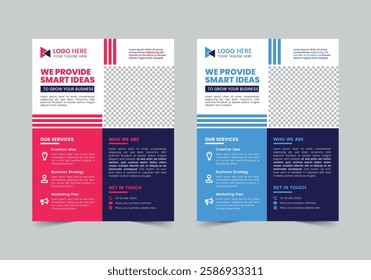 New Corporate Flyer Template | CMYK | US Letter | Print Ready | 0.125 Bleed
