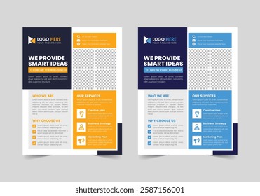 New Corporate Flyer Template | CMYK | US Letter | Print Ready | 0.125 Bleed
