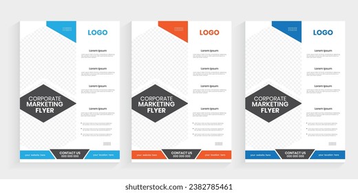 New corporate small business brochure, annual report data document, brand identity template with a4 cover page vector graphics layout	