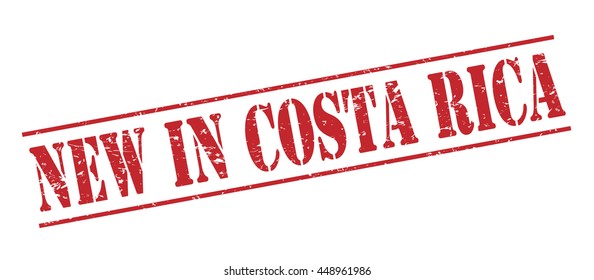 new in costa rica vector stamp on white background