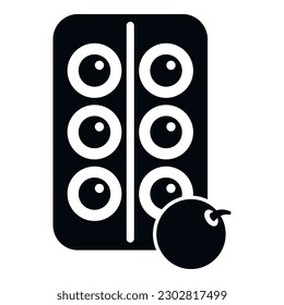 New cough drops icon simple vector. Medical drop. Doctor health