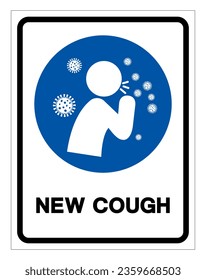 New Cough Symptoms Covid-19 Symbol Sign, Vector Illustration, Isolate On White Background Label .EPS10