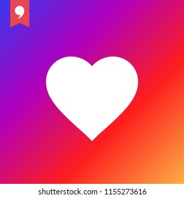 New Counter Notification Icon Instagram. Follower. New Icon like 1 insta symbol button. Social media like insta ui app smart phone. Vector illustration. EPS 10.