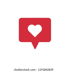 New Counter Notification Icon Instagram Follower New Icon like 1 insta symbol button Social media like insta ui app smart phone Linear style sign for mobile concept and web design heart symbol logo