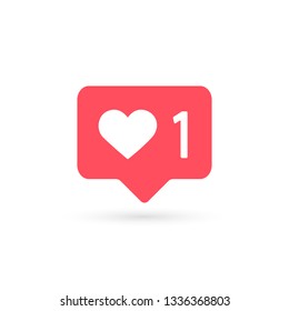 New Counter Notification Icon Instagram. Follower. Social Media Like Instagram, App, Iphone. Vector Illustration. EPS 10