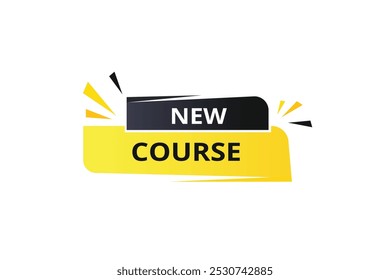 New course banner, vector element modern design. announcement template.