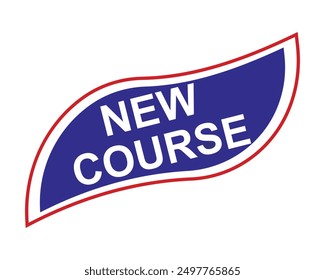 New Course Text shape For Promotion Sale Business Marketing Social Media Information academic announcement student 