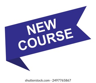 New Course Text shape For Promotion Sale Business Marketing Social Media Information academic announcement student 