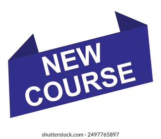 New Course Text shape For Promotion Sale Business Marketing Social Media Information academic announcement student 
