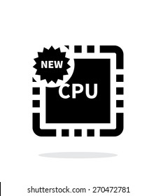 New CPU simple icon on white background. Vector illustration.
