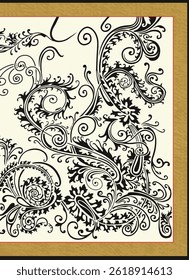 New Creation border design pattern digital background
