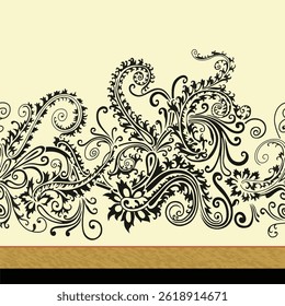 New Creation border design pattern digital background
