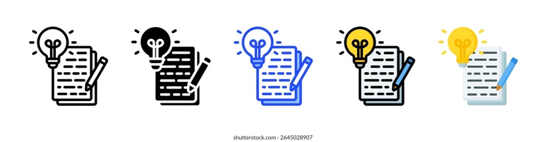 Nueva Colección de iconos de creación con múltiples estilos