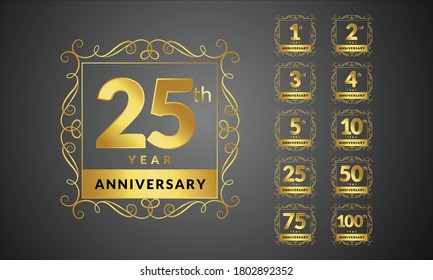 New creative anniversary logo template