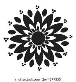 new creative block and white colar flower digin with bockground