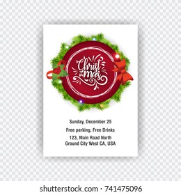 New Creative Christmas Typography. Sunday 25 December. Christmas Invitation Brochure