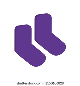 new creative colorful vector illustration object  isometric winter Warm Sock icon design