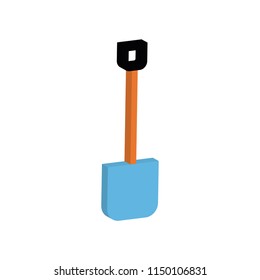 new creative colorful vector illustration object  isometric winter Snow Shovel icon design