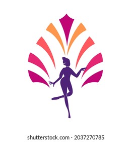new creative cute little fairy logo vector design vector illustration
