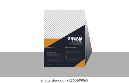 diseño nuevo y creativo para el volante inmobiliario.