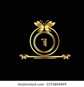 nuevo diseño creativo de logotipo dorado último con fondo negro