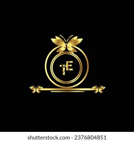 new creative  golden latter logo design  with black background