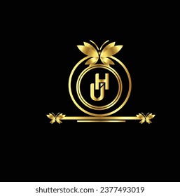 new creative golden  latter logo design