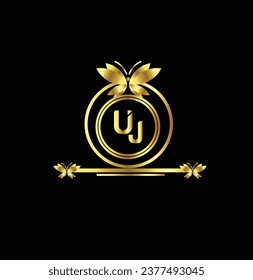new creative golden  latter logo design