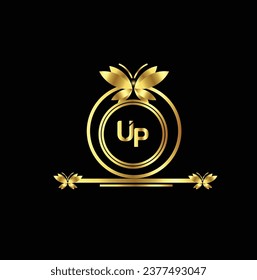 new creative golden  latter logo design