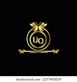 new creative golden  latter logo design