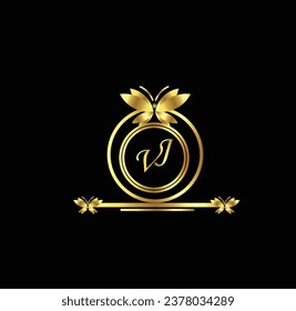 nuevo diseño creativo de logotipo dorado