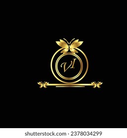 nuevo diseño creativo de logotipo dorado