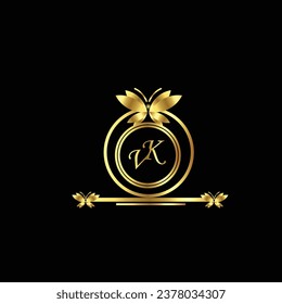 nuevo diseño creativo de logotipo dorado