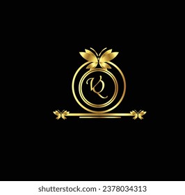 new creative golden latter logo design