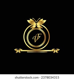 new creative golden latter logo design