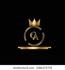 nuevo diseño creativo de logotipo dorado