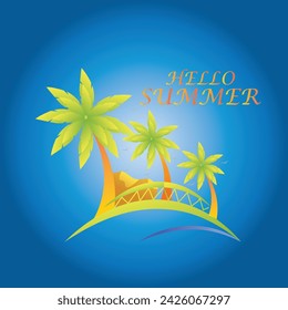 NEW CREATIVE HELLO SUMMER LOGO DESIGN