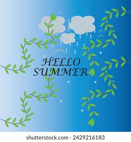 nuevo diseño creativo del logotipo del hola verano